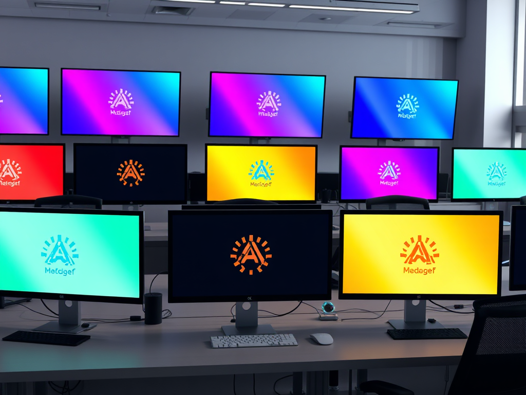 An array of AI-generated logos showcasing various styles and designs created by artificial intelligence. These logos demonstrate innovative branding solutions.